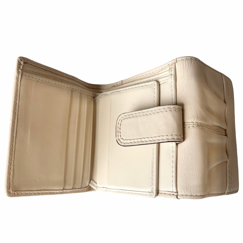 Coach Leather Wallet, Beige, Vintage - Picture 6 of 9